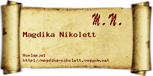 Magdika Nikolett névjegykártya